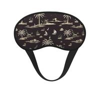 Palm Tree Premium Eye Mask â€“ Soft Satin Sleep Mask with Full-Print Front Design, 100% Polyester Shade Eye Cover for Travel, Meditation, Yoga & Night Rest