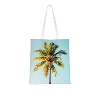 Palm Tree Print Functional Bag Reusable Practical Bags Lightweight Foldable Work Travel Gym Beach