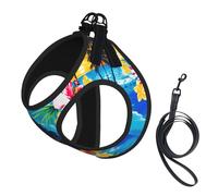 Palm Tree. Print Harness Leash Set For Cat Dog, Reflective Adjustable Escape-Proof Vest Lead With Soft Breathable Mesh, For Small Pets And Kitten Puppy