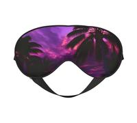 Palm Tree Purple Sunset Eye Mask, Sleep Mask for Men Women 100% Blackout, No Pressure On Eyes, Soft & Breathable