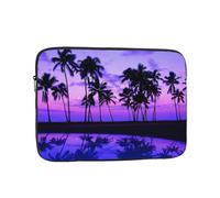 Palm Tree Purple Sunset Patterned Laptop Sleeve ，12 Inch Suitable For Laptops, Tablets, Etc