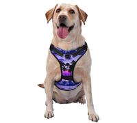 Palm Tree Purple Sunset Pet Traction Vest â€“ Full Print Design With Reflective Straps For Enhanced Safety And Comfort