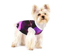 Palm Tree Purple Sunset Print Lightweight Tank Top for Dogs Dog Shirts for Small Dogs Stretchy T Shirts Sleeveless Vest