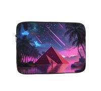 Palm Tree Shooting Star Pattern Laptop Sleeve 13 Inch Shockproof Protective Notebook Case Travel Laptop Bag for Men Women