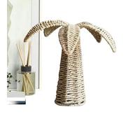 Palm Tree Statue, Realistic Artistic Scene Decoration Prop, Straw Braided Desk Sculpture, for Birthday, Housewarming, Mother's Day, Bookcase Next to the Bed, Bedroom, Bedside Table