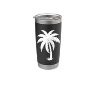 Palm Tree Summer Beach Vacation Tropical Design Stainless Steel Insulated Tumbler