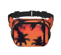 Palm Tree Summer Sunset Fanny Pack Fashion Belt Bag Lightweight Waist Pouch With Adjustable Strap Crossbody Bags For Women Travel Sports Running