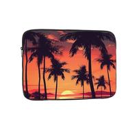 Palm Tree Summer Sunset Laptop Sleeve for Women Men, 13 Inch Waterproof Laptop Bag Lightweight Notebook Computer Cover Bag