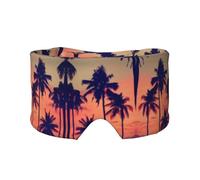 Palm Tree Summer Sunset Print Print Soft Eye and Ear Muffs for Adults Sleeping Protection Cover for Travel Nap Relief