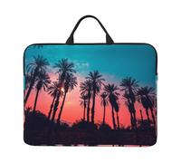 Palm Tree Sunset 14 Inch Printed Laptop Sleeve, 600d Oxford-Cloth Shockproof Laptop Case With Thickened Pearl Cotton,Waterproof Portable Laptop Handbag Cover