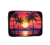 Palm Tree Sunset Design Laptop Bag 17 inch Business Briefcase Gifts for Men Women Water Resistant Laptop Sleeve Carry On Laptop Case Shockproof Protective Computer Bag Notebook Case
