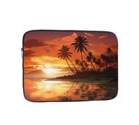 Palm Tree Sunset Laptop Case 15 inch, TSA Laptop Sleeve Shockproof Protective Notebook Case Water Resistant Computer Carrying Cover Briefcase Handbags Men Women Computer Bag