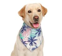 Palm Tree Tropical Pink Summer Tropical Dog Bandana Scarf Triangle Bibs Pet Accessories Cat Kerchief