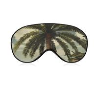 Palm Tree Tropical Sleep Mask Soft Comfortable Eye Mask with Adjustable Strap Eye Cover Eye Shade for Men Women Work Travel