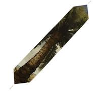 Palm Tree Tropical Table Runner for Dining Table, Short Plush Runners Washable & Durable Tablerunner Modern Home Decor for Wedding, Kitchen, Holiday 200*33cm