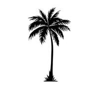 Palm Tree Wall Decal Tropical Vinyl Stickers Nature Beach Sea Decor Coconut Tree Wall Art Living Bedroom Nursery Kids Small - 24x42cm