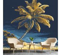 Palm Tree Wallpaper, Tropical Wallpapers, Leaf Wallpaper, Jungle Wallpapers, Non-Woven Wall Art Moderne Living Room Bedroom Wall Mural Decoration 177" x 118" &A2151