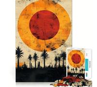 Palm Trees And Sun Jigsaw Puzzles for Adults 1000 Pieces Fine Logic Toy Casual Relax Neat Edge Fine Art Piece (50x75cm)