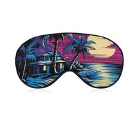 Palm Trees and Water Eye Mask Sleep Mask Eye Masks for Sleep Sleep Masks for Women Men Sleeping Mask Travel Eye Mask Sleep Mask Blackout Funny Sleep Mask Cute Sleep Mask