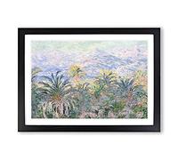 Palm Trees at Bordighera by Claude Monet Framed Print | A2 Black Framed Wall Art | Ready to Hang | Modern Floral Picture | Living Room Bedroom Lounge Office