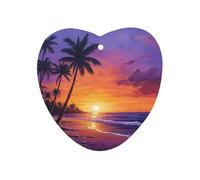 Palm-Trees Beach Sunset Funny Car Air Freshener Automotive Aromatherapy Tablets for Rearview Mirror Wardrobe Shoe Cabinet