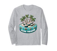 Palm Trees Beach Sushi Paradise Long Sleeve T-Shirt