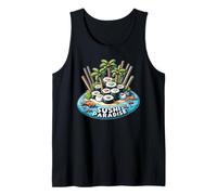 Palm Trees Beach Sushi Paradise Tank Top
