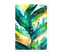 Palm Trees Boho Room Decor Wall Art, Watercolour Poster, Maximalist Decor Aesthetic Print, Bedroom Gallery Artwork, Archival Matte, A3 (Print Only) - 42x29.7cm