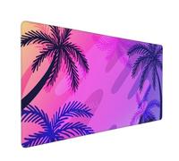 Palm Trees Desk Mat (1000x500x2mm) | Heat-Resistant Rubber Base with Locked Stitching