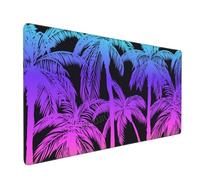 Palm Trees Gamer Desk Mat (800x300x2mm) | Anti-Slip Rubber Base with Anti-Fray Stitched Borders