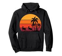 Palm Trees Gazelles Safari Savanna Sunset Africa Wildlife Pullover Hoodie