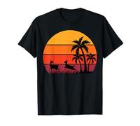 Palm Trees Gazelles Safari Savanna Sunset Africa Wildlife T-Shirt