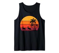 Palm Trees Gazelles Safari Savanna Sunset Africa Wildlife Tank Top