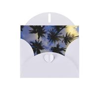 Palm Trees Greeting Card With Envelope, Birthday Card, Christmas Card, Invitation Card, 3 Colors
