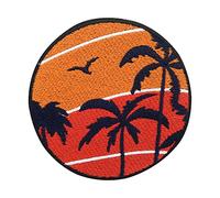 Palm Trees in The Sunset Iron-on Patch | Sea Patch, Beach Iron on Patches, Sun Embroidery Patch, Surfer ironable Patch, Summer Badges Finally Home