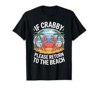 Palm Trees Ocean Crab Crabby Return to Beach Summer T-Shirt