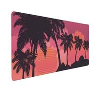 Palm Trees Office Mouse Pad (1000x500x2mm) | Machine-Washable Non-Slip Rubber Base for Daily Use