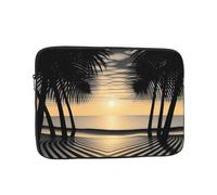Palm Trees on The Beach Laptop Sleeve Shockproof Case, Slim Protective Travel Carrying Case for 17 inch