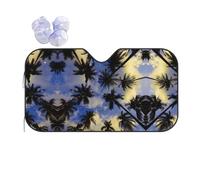 Palm Trees Print Car Windscreen Cover | Heat Uv Reflective Sunshade | Folding Car Sunshades | Vehicle Interior Protector Suitable For Summer Driving