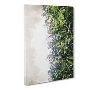 Palm Trees The Beach Canvas Print | Gallery Wrapped 30mm Frame Wall Art | 30x20 inches | Ready to Hang | Abstract Floral Picture | Living Room Bedroom Lounge Office