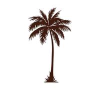 Palm Trees Tropical Beach Sea Coconut Trees Life Children Wall Decals 54x92.3cm Self Adhesive Coffee