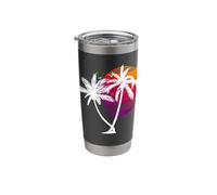 Palm Trees Tropical Sunset Holiday Beach Stainless Steel Insulated Tumbler
