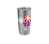 Palm Trees Tropical Sunset Holiday Beach Stainless Steel Insulated Tumbler