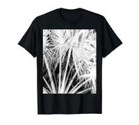 Palm Trees Tropical Vibes White Silhouette Negative Photo T-Shirt