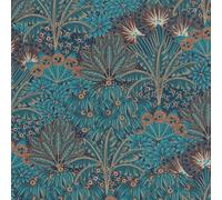 Palm Trees Vinyl Wallpaper Blue / Gold Rasch 711301