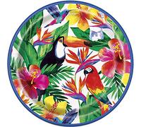 Palm Tropical Luau Dinner Plates (22cm) - Perfect for Parties & Events -8ct