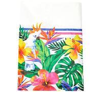 Palm Tropical Luau Rectangular Plastic Table Cover(137cm x 213cm) - Vibrant, Spacious & Colorful Party Essential - Perfect for Outdoor Parties & Hawaiin Themes - 1 Pc