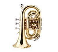 Palm Trumpet Portable Trumpet B Flat Pocket Cornet Brass Instrument