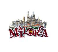 Palma Cathedral Mallorca Fridge Magnet,3D Letters Belleville Castle Travel Sticker Souvenir,Refrigerator Magnet Home & Kitchen Decoration