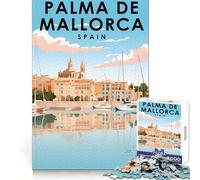 Palma De Mallorca Spain Teenagers Puzzles 1000 Piece Jigsaws Smart Training Leisure Escape Flawless Cut Art Xmas Gift size 38x52cm